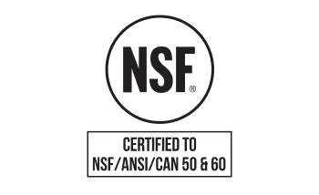 National Sanitation Foundation NSF/ANSI/CAN 50 & 60 certification badge.