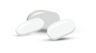A digital image of three salt pellets lying side by side